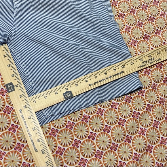 Trunks Brand Classic Blue and White Striped Swim Trunks - Small Flaws - Picture 3 of 13